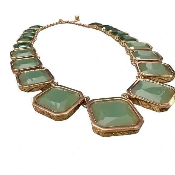 Kate Spade Frame of Mind Necklace Graduated Emerald Green 22-26” Long Party EUC - Picture 13 of 15